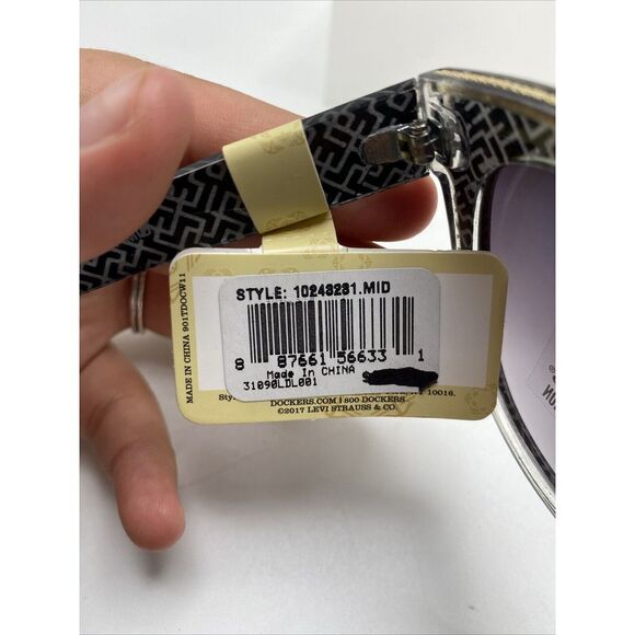 Dockers Large Plastic Way Style Sunglasses Black NEW 3382 - Picture 5 of 6